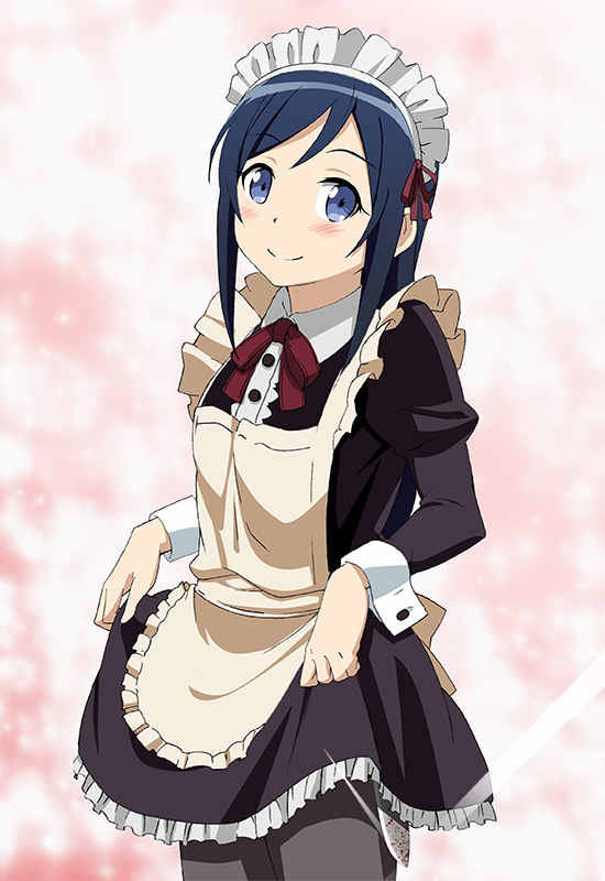 1girl, aragaki_ayase, black_hair, blood, blue_eyes, female_focus, hiro_23_kura, knife