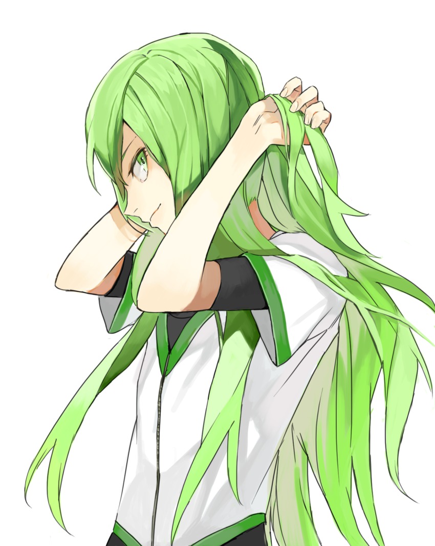 1boy, bad_id, bad_pixiv_id, enkidu_(fate), fate/strange_fake, fate_(series), green_eyes, green_hair