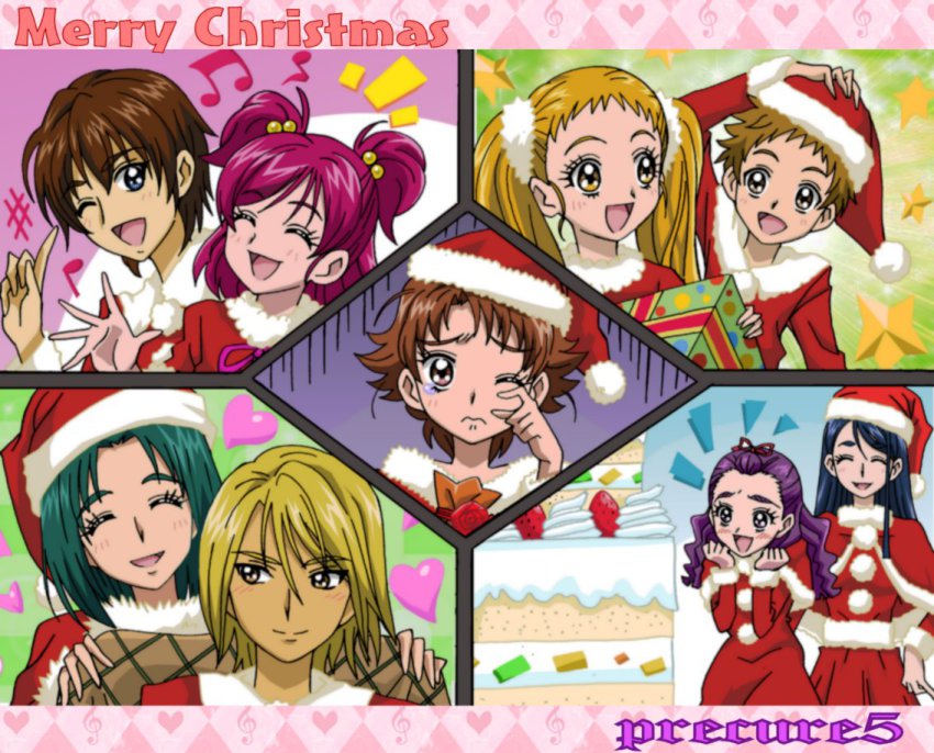 00s, 3boys, 6+girls, :d, akimoto_komachi, amai_shirou, bad_id, bad_pixiv_id