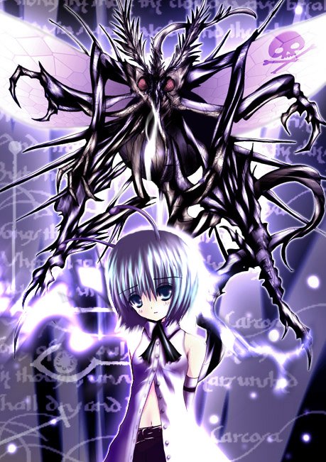 1girl, antennae, bug, female_focus, hadakamieru, navel, solo, touhou