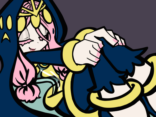 1girl, aeon_(skullgirls), eyelashes, closed_eyes, female_focus, hourglass, lipstick, long_hair