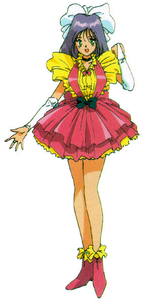 1990s_(style), chiiro_(iczelion), dress, hirano_toshihiro, iczelion, iczer_(series), idol, official_art