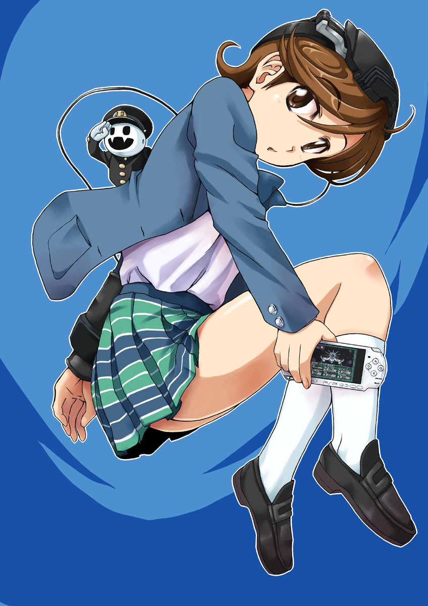 1girl, ass, atlus, bad_id, bad_pixiv_id, blazer, brown_eyes, brown_hair