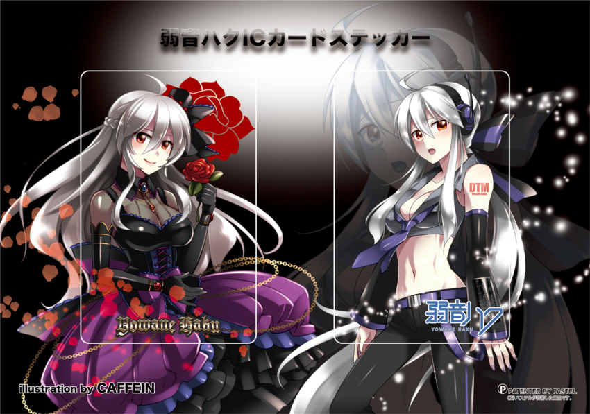 1girl, ahoge, arms_at_sides, bare_shoulders, belt, braid, breasts, brooch