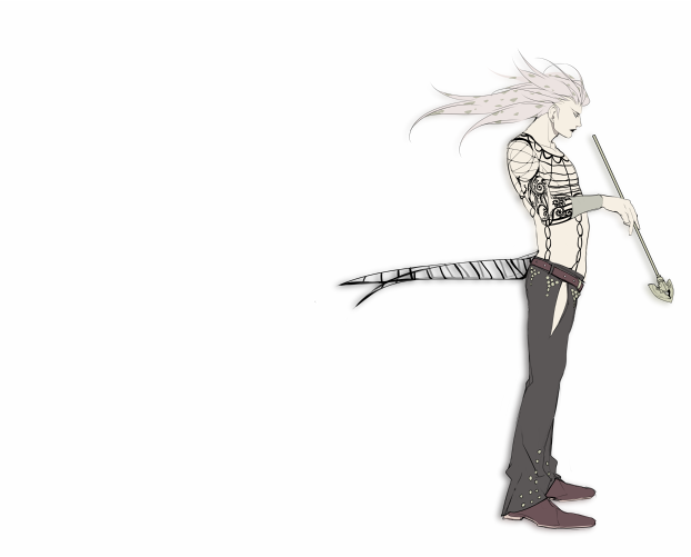 1boy, arrow_(projectile), bad_id, bad_pixiv_id, diavolo, enri2010, jojo_no_kimyou_na_bouken, long_hair