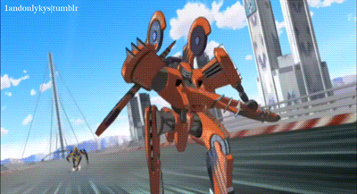 00s, amy_stapleton, animated, animated_gif, fighting, igpx, lowres, mecha