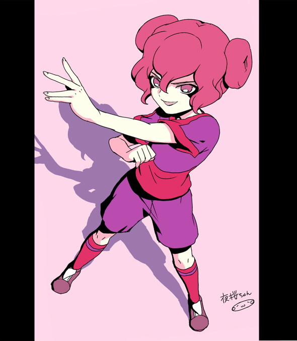 1boy, bad_id, bad_pixiv_id, double_bun, donut_hair_bun, full_body, hair_bun, inazuma_eleven_(series)