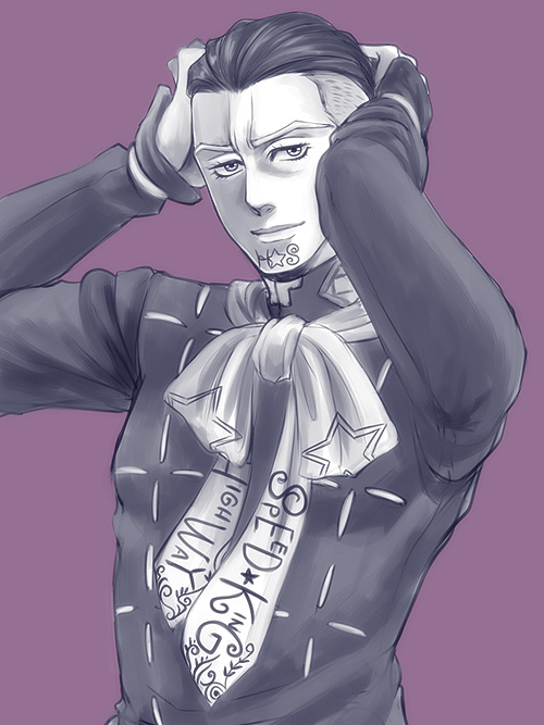 1boy, adjusting_hair, bad_id, bad_pixiv_id, fungami_yuya, gakuran, jojo_no_kimyou_na_bouken, male_focus