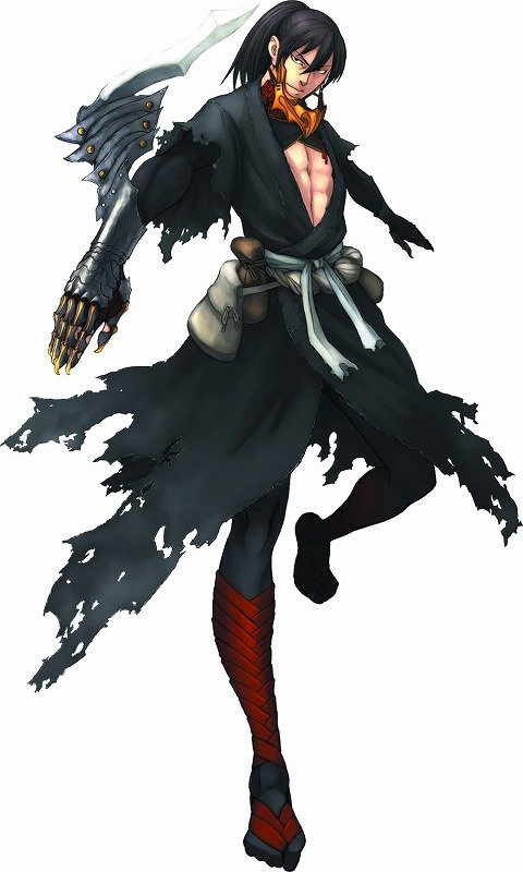 1boy, black_hair, full_body, hanzo_(kage_no_densetsu), kage_no_densetsu, male_focus, mask, unworn_mask