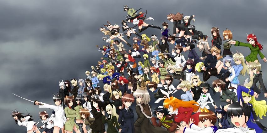 10s, 6+girls, absolutely_everyone, absurdres, adolfine_galland, adriana_visconti, aleksandra_i._pokryshkin, alexandra_serbanescu