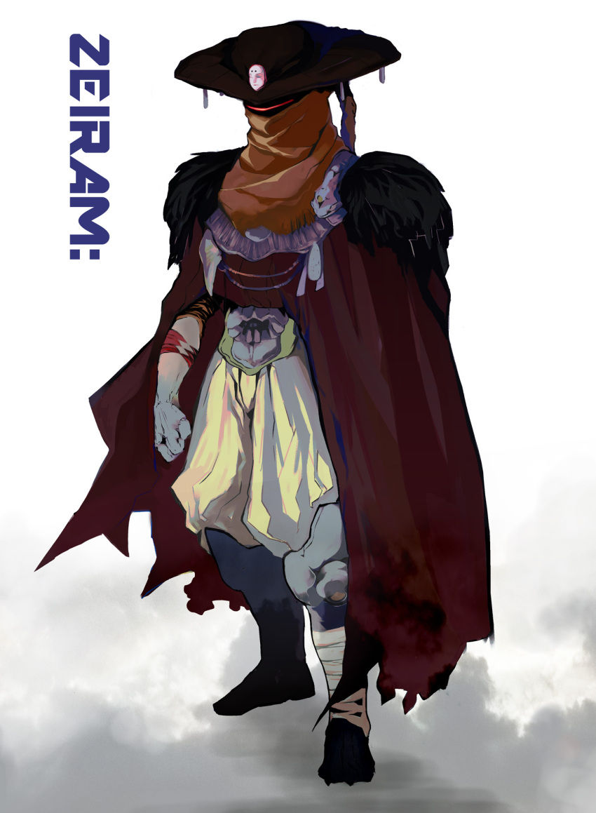 1990s_(style), bad_id, bad_pixiv_id, cape, character_name, fur_trim, highres, iria:_zeiram_the_animation