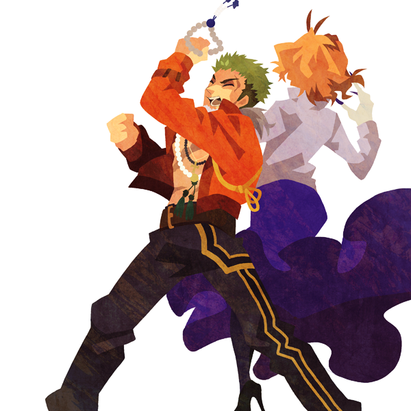 00s, 10s, 1boy, 1girl, arcueid_brunestud, arcueid_brunestud_(berserker), bad_id, bad_pixiv_id