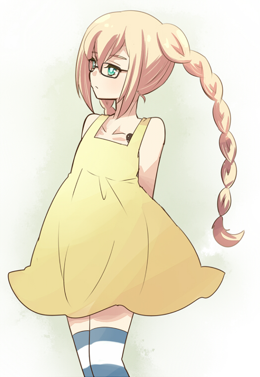 10s, blonde_hair, braid, crossdressing, gatchaman, gatchaman_crowds, glasses, mzk