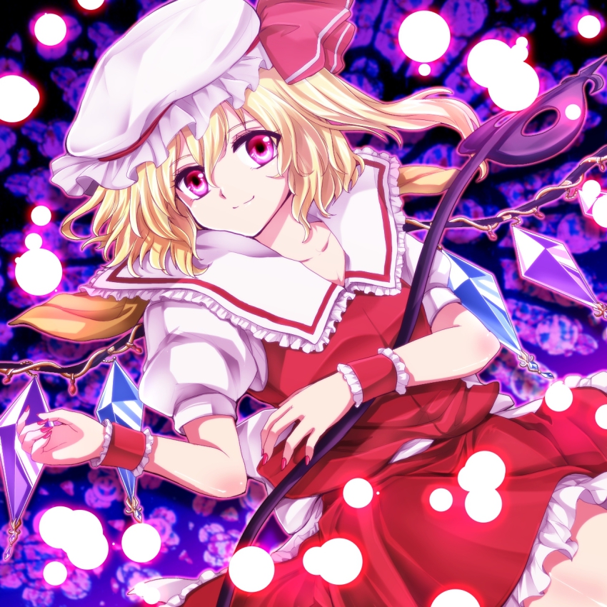 1girl, bad_id, bad_pixiv_id, blonde_hair, bow, dress, female_focus, fingernails