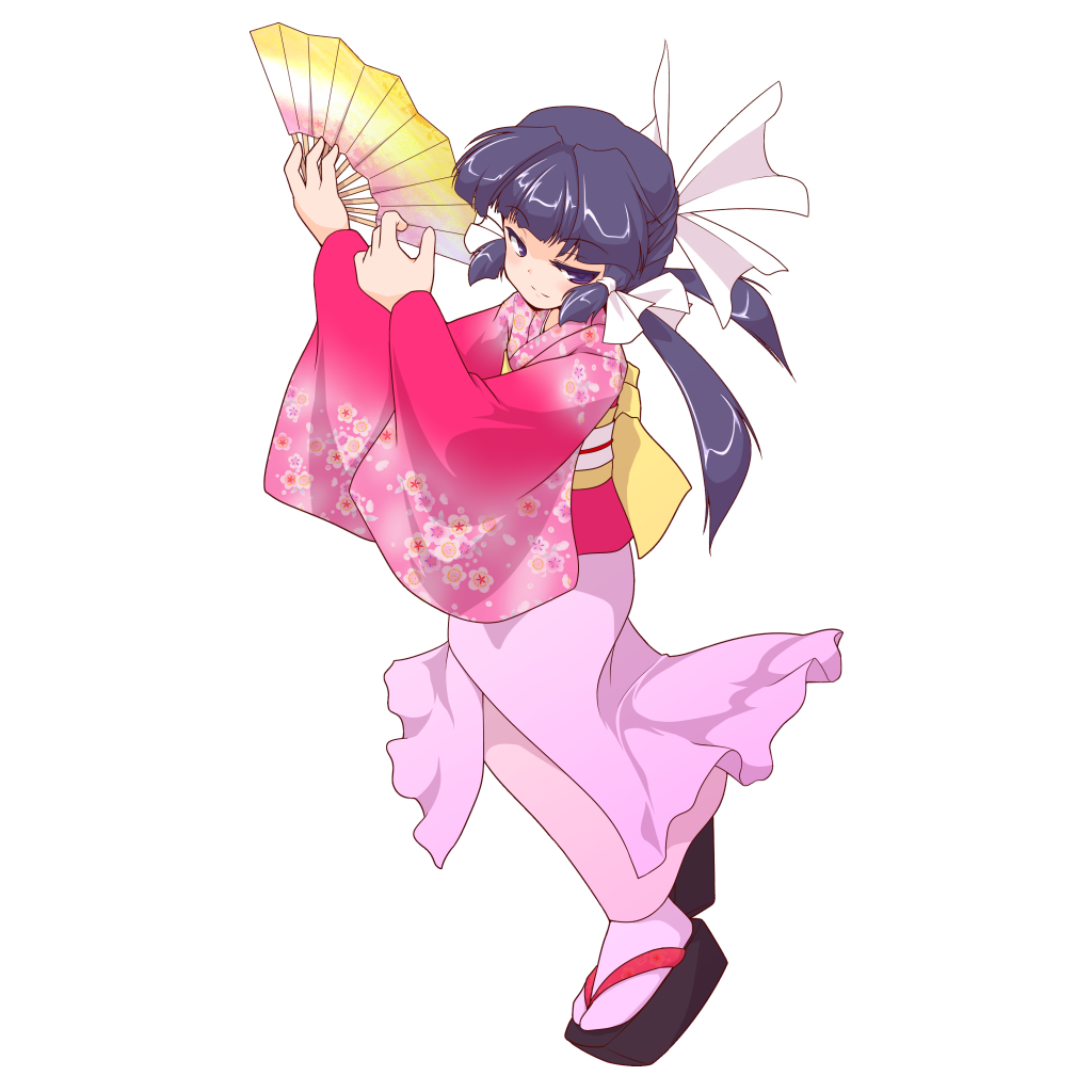 1girl, bad_id, bad_pixiv_id, black_eyes, black_hair, bow, clog_sandals, dress