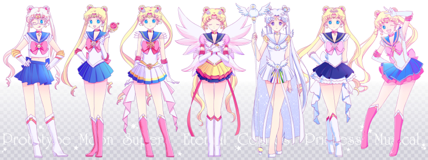 1990s_(style), 6+girls, bad_id, bad_pixiv_id, bishoujo_senshi_sailor_moon, bishoujo_senshi_sailor_moon_(first_season), bishoujo_senshi_sailor_moon_r, bishoujo_senshi_sailor_moon_s