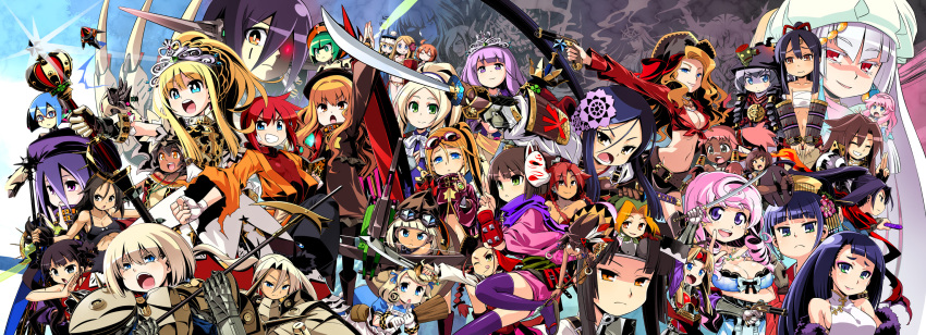 1boy, 6+girls, android_(sekaiju), android_2_(sekaiju), android_4_(sekaiju), arman_no_shuku, atlus, ballista_(sekaiju)