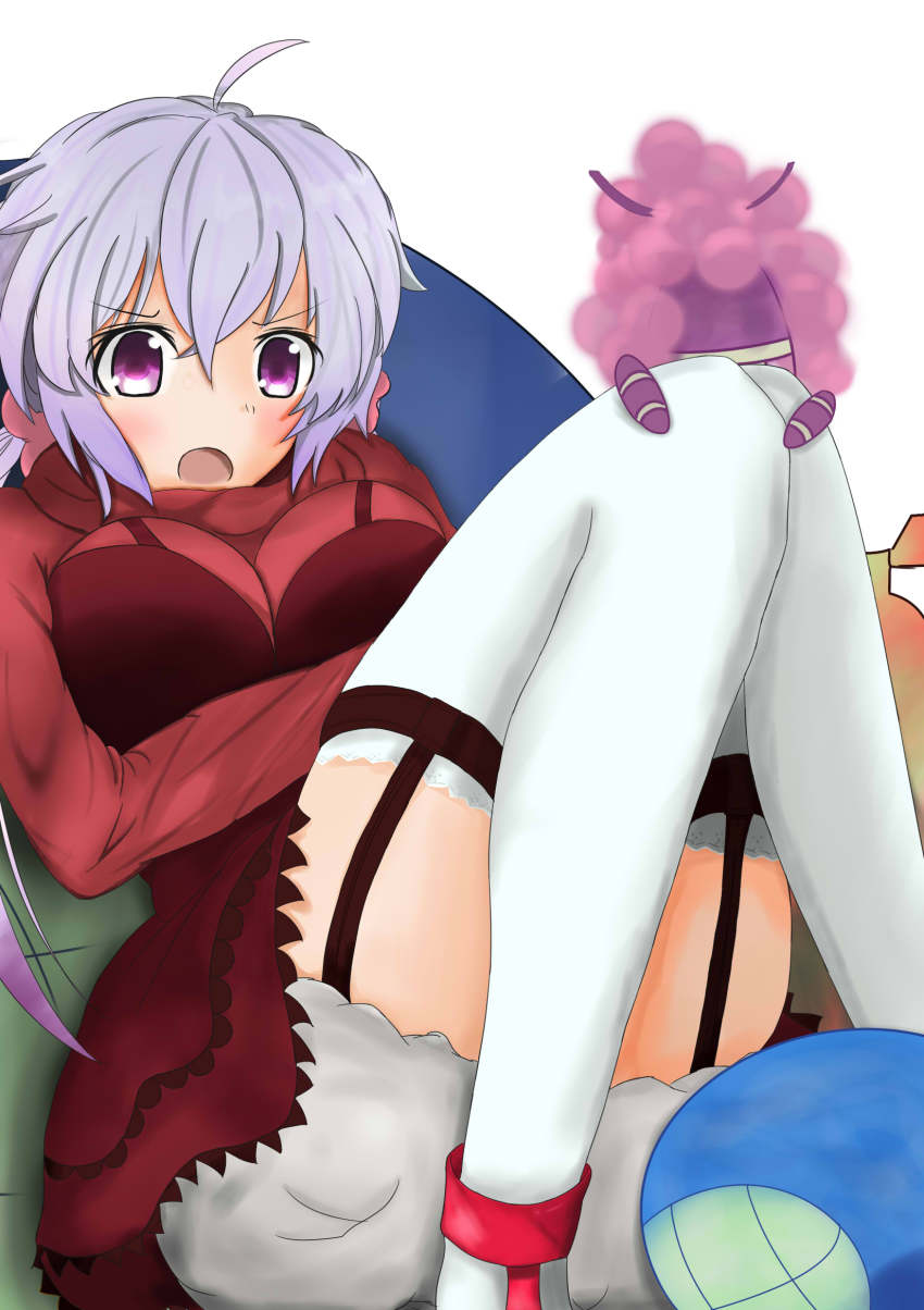 10s, 1girl, female_focus, garter_straps, highres, long_hair, mahalaido, noise_(symphogear)