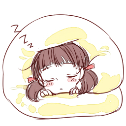 1girl, atlus, blanket, doujima_nanako, closed_eyes, female_focus, lowres, persona, persona_4, rye_(yuetsuki), shin_megami_tensei, sleeping, solo, twintails, zzz