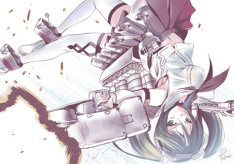 10s, 1girl, bad_id, bad_pixiv_id, blue_hair, blurry, female_focus, firing