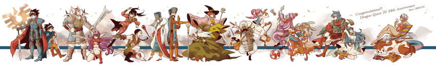 6+boys, 6+girls, :d, :p, absurdres, animal_ears, anniversary, armor