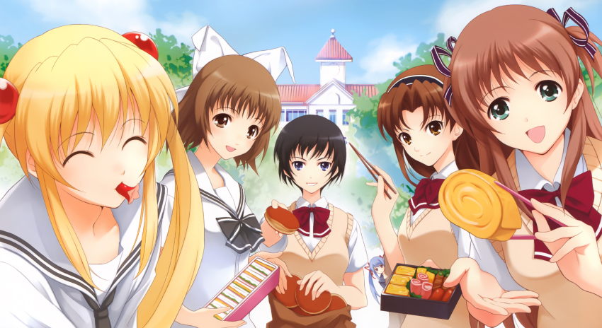 10s, 6+girls, :d, ^_^, absurdres, amatsuka_haruka, amatsuka_hikaru, amatsuka_hotaru