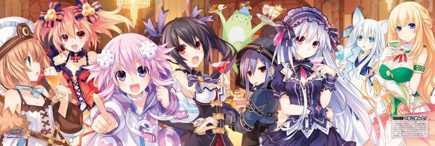 >:d, >:o, 10s, 6+girls, :d, :o, absurdres, alyn_(fairy_fencer_f)