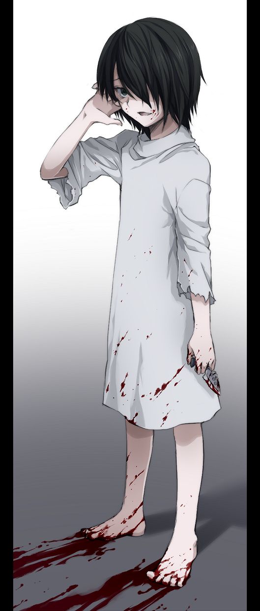 1boy, black_hair, blood, blood_on_clothes, blood_on_face, highres, idora_(idola), male_focus