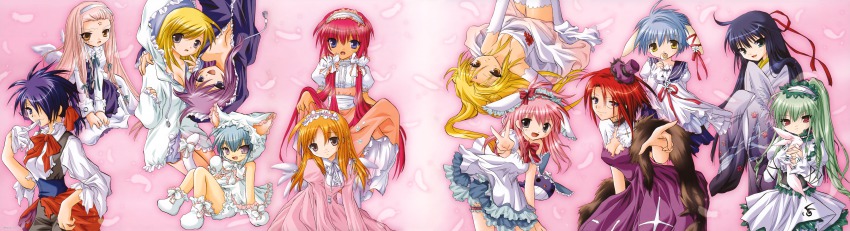 00s, 6+girls, absurdres, anise_azeat, apricot_sakuraba, blonde_hair, blue_eyes, blue_hair