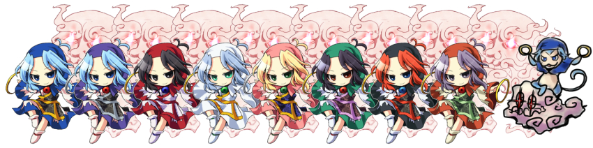 1boy, 1girl, alternate_color, animalization, black_eyes, black_hair, blonde_hair, blue_eyes