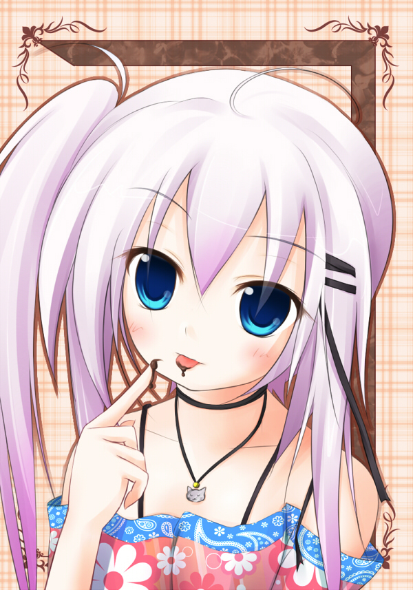 1girl, :p, blue_eyes, blush, female_focus, k-asul, long_hair, original