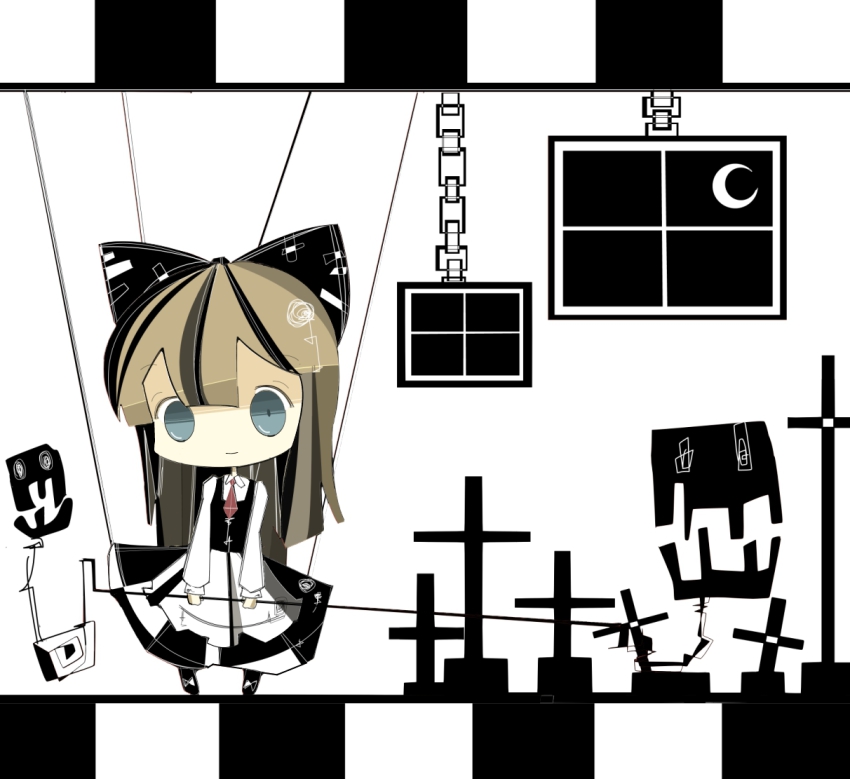 1girl, bad_id, bad_pixiv_id, blonde_hair, blue_eyes, female_focus, long_hair, moon