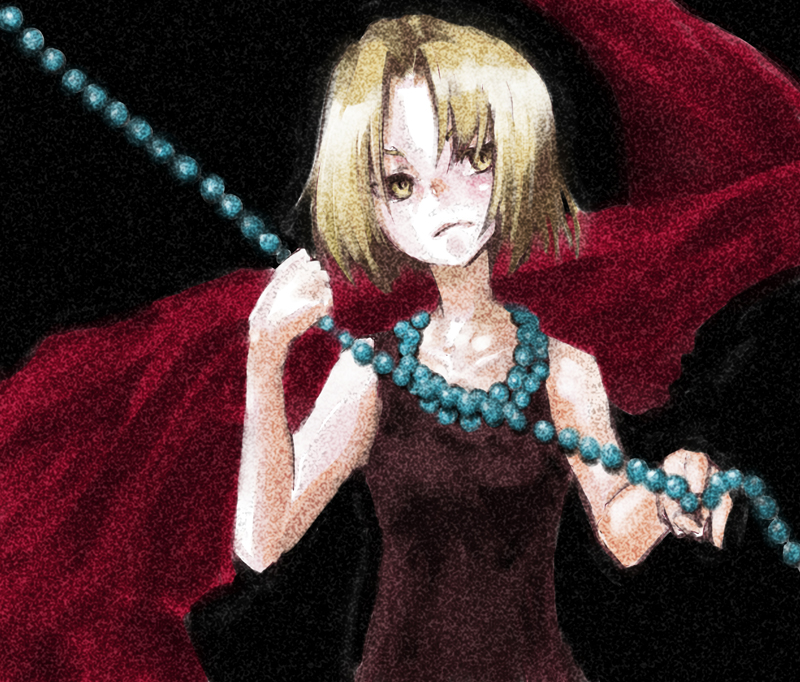 blonde_hair, kyouyama_anna, shaman_king, short_hair, solo, suzuki_ritsu, tagme, yellow_eyes