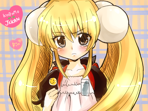 1girl, bad_id, bad_pixiv_id, blush, brown_eyes, character_name, copyright_name, female_focus