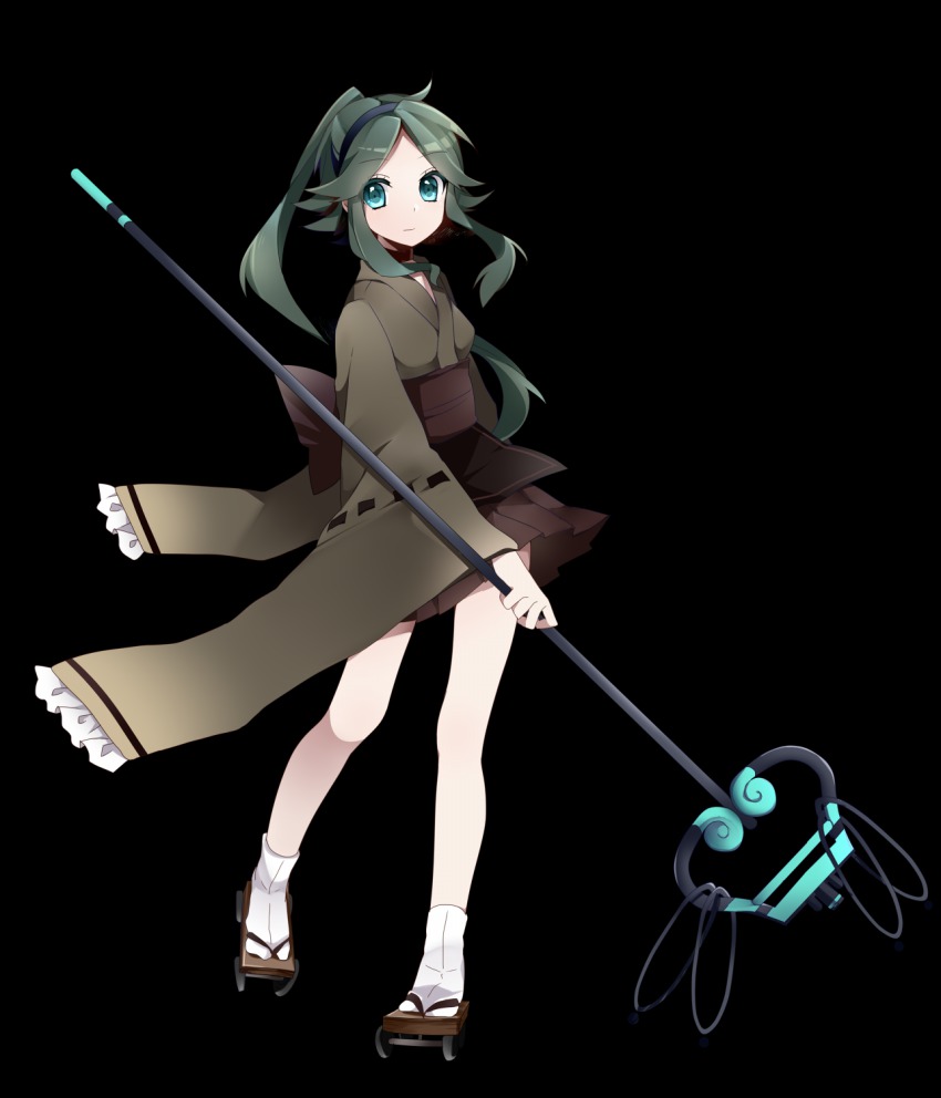 1girl, bad_id, bad_pixiv_id, female_focus, full_body, green_eyes, green_hair, highres