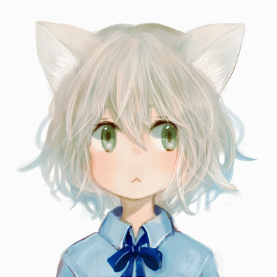 1girl, animal_ears, animated, animated_gif, blinking, cat_ears, closed_eyes, female_focus