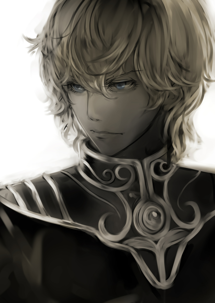 1boy, absurdres, blonde_hair, blue_eyes, ginga_eiyuu_densetsu, highres, inoe_(noie), male_focus