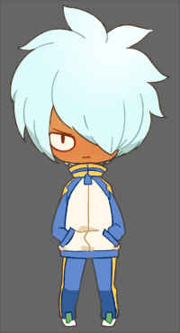 1boy, bad_id, bad_pixiv_id, blue_hair, dark-skinned_male, dark_skin, hair_over_one_eye, hands_in_pockets