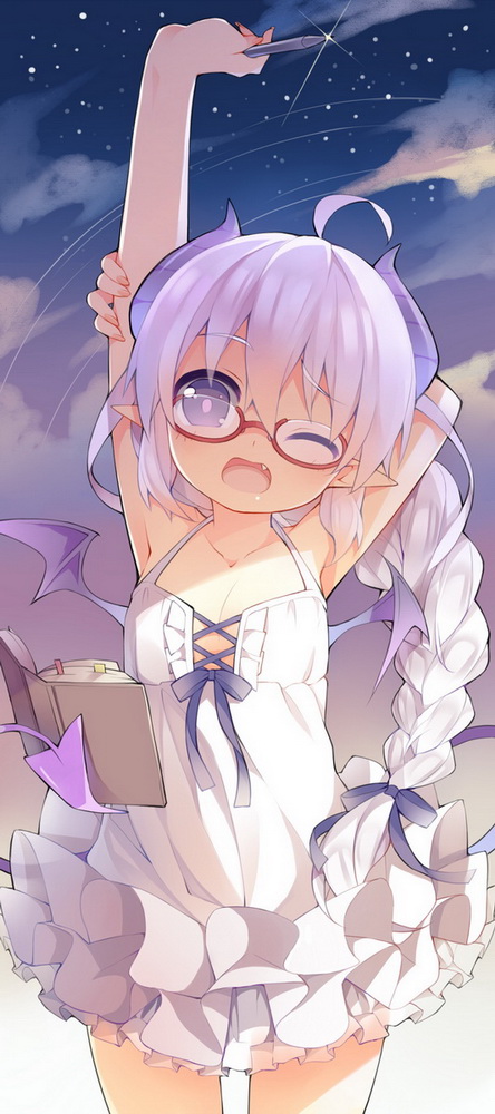 1girl, ahoge, armpits, arms_up, book, braid, bright_pupils, cowboy_shot