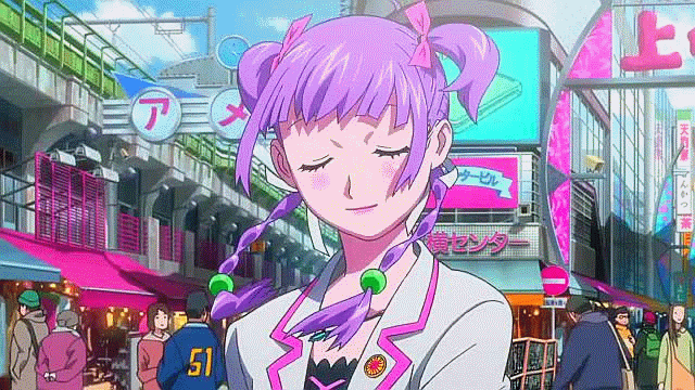 10s, animated, animated_gif, blue_eyes, purple_hair, sudou_cecil, umetsu_yasuomi, wizard_barristers:_benmashi_cecil