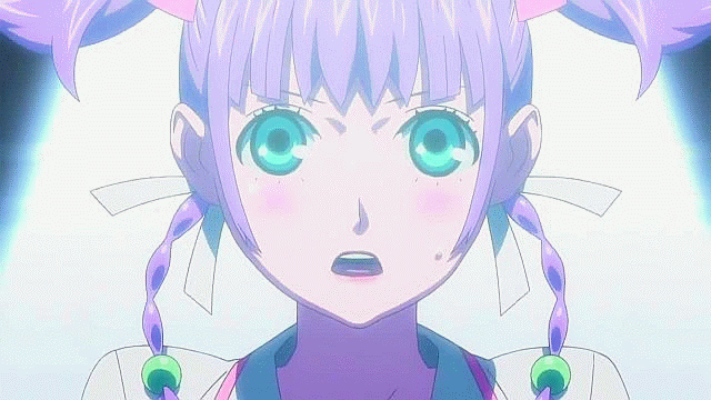 10s, 1girl, animated, animated_gif, blue_eyes, female_focus, purple_hair, solo