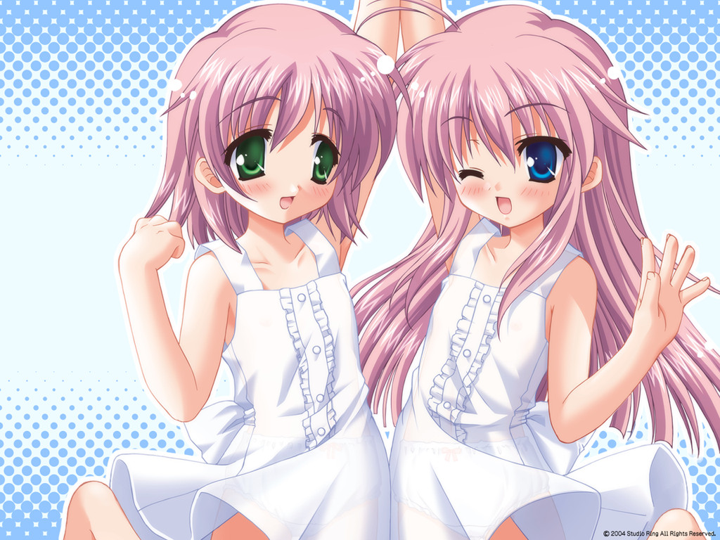 2girls, asakura_maina, asakura_yuuna, blush, flat_chest, game_cg, hajimete_no_oisha-san, long_hair