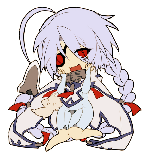 ahoge, bad_id, bad_pixiv_id, blazblue, bodysuit, chibi, doll, eyepatch