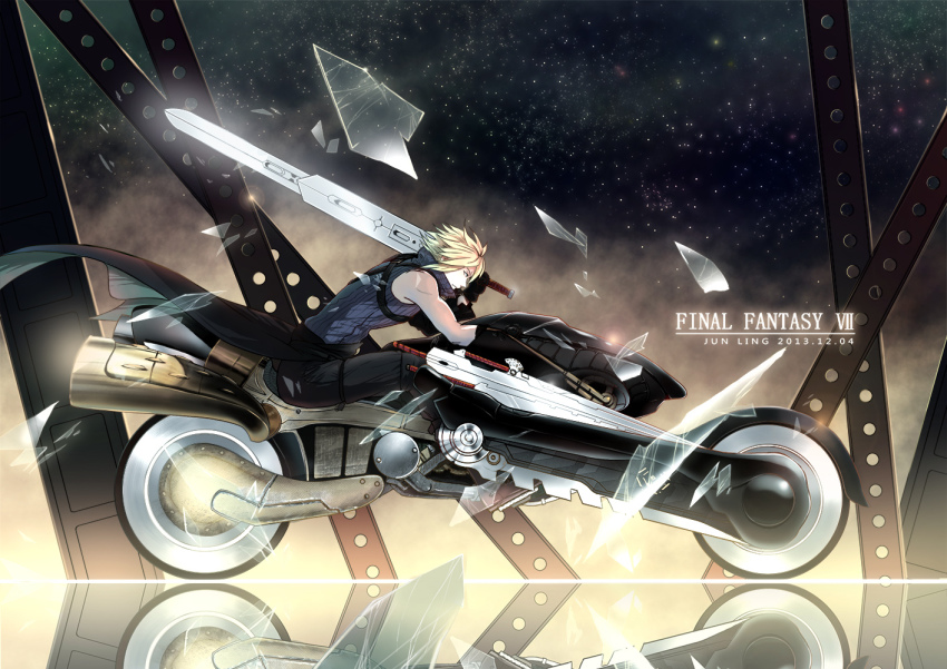 00s, 1990s_(style), 1boy, artist_name, cloud_strife, copyright_name, dated, final_fantasy