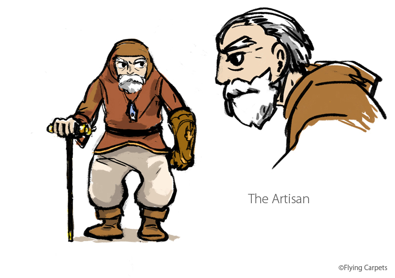 1boy, beard, cane, character_name, reference_sheet, facial_hair, jewelry, male_focus