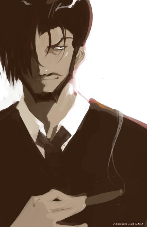 1boy, beard, character_name, cigar, copyright_name, dark_skin, dark-skinned_male, facial_hair