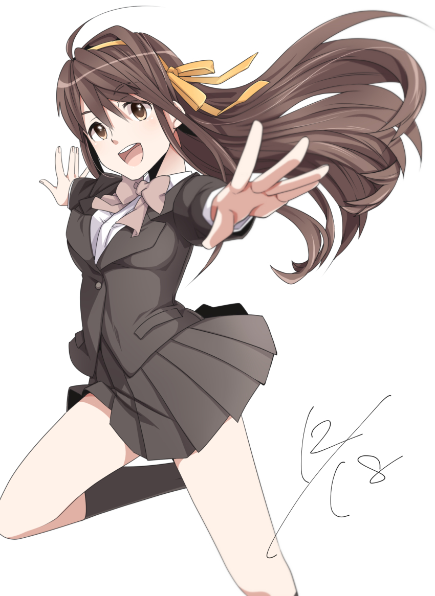 10s, 1girl, alternate_costume, alternate_hair_length, alternate_hairstyle, bad_id, bad_pixiv_id, brown_eyes