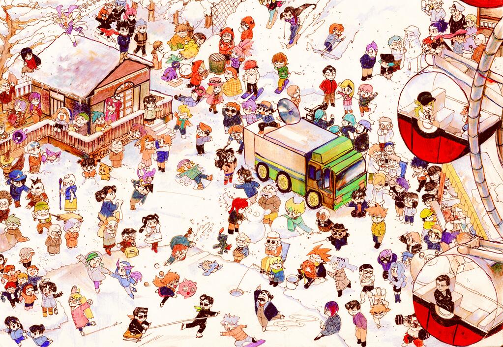 10s, 6+boys, 6+girls, absolutely_everyone, aipom, anabel_(pokemon), annotation_request, archer_(pokemon)