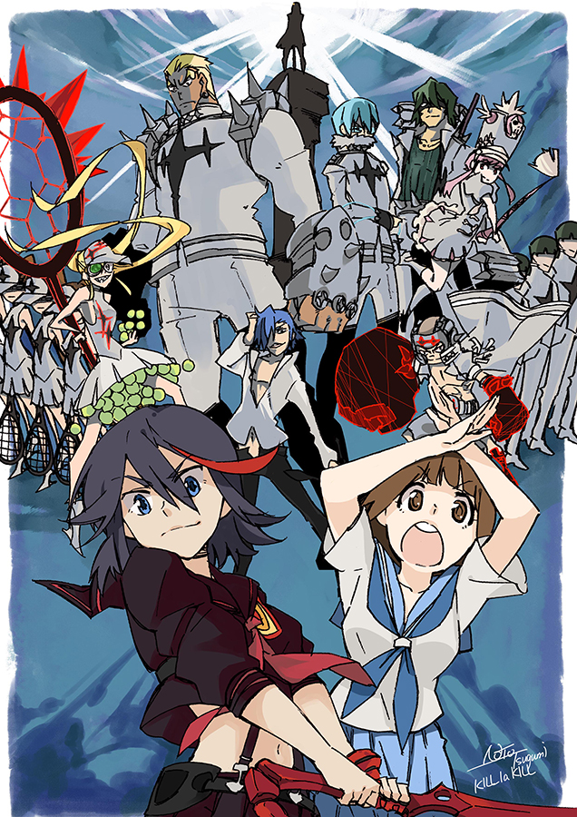 6+girls, arms_up, artist_name, ball, copyright_name, fukuroda_takaharu, gamagoori_ira, hakodate_omiko