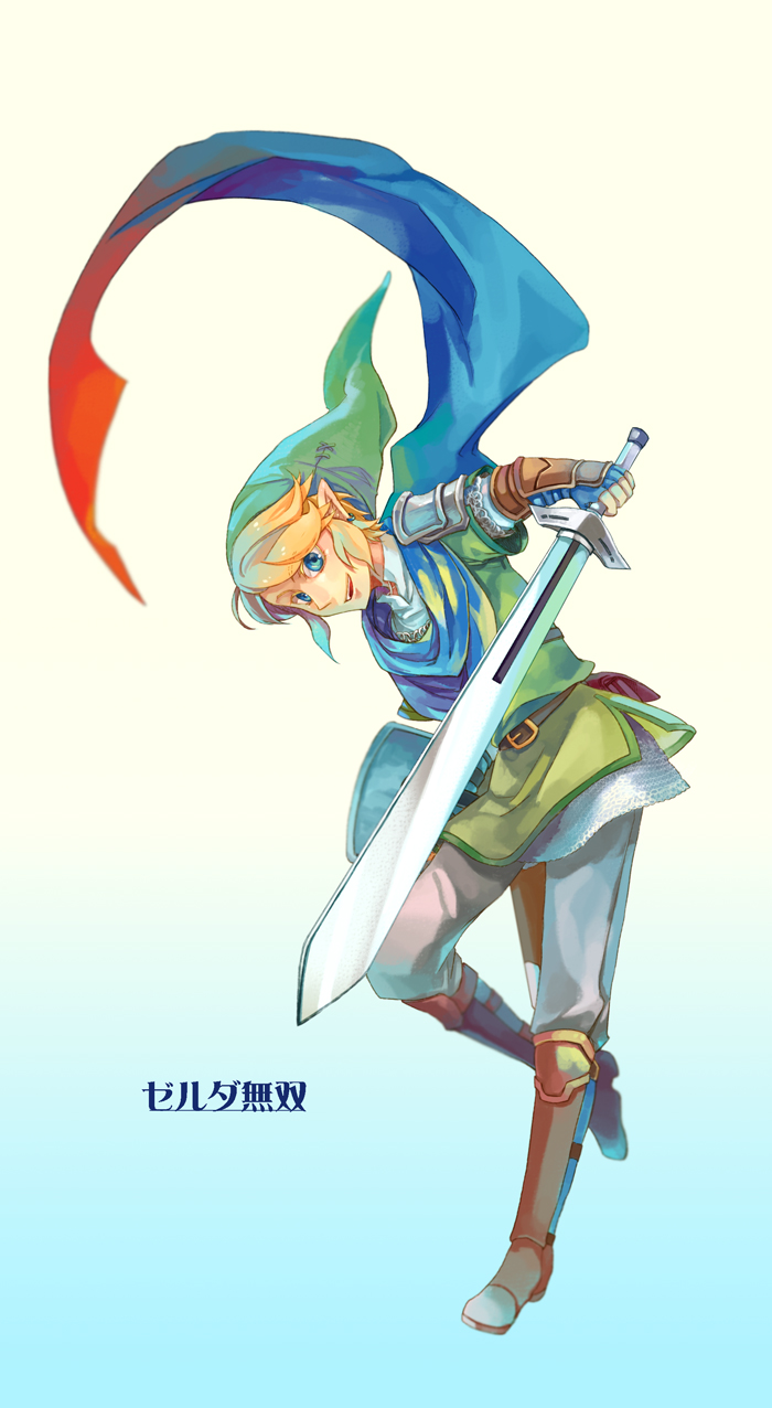 1boy, armor, bad_id, bad_pixiv_id, blonde_hair, blue_eyes, chainmail, earrings